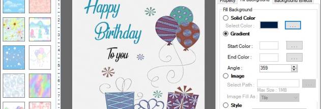 Windows Birthday Card Software screenshot