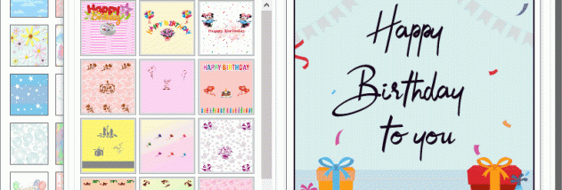 Windows Birthday Cards Maker Software screenshot