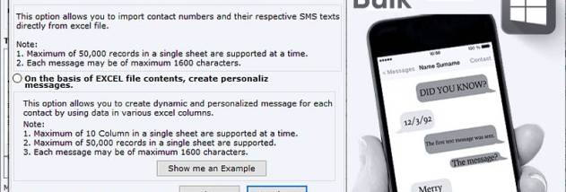 Windows Bulk Messages Sender Tool screenshot