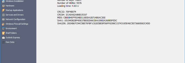 Windows Registry Recovery screenshot