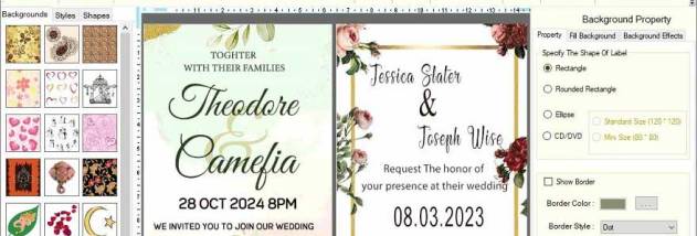 Windows Wedding Invitation Card Creator screenshot