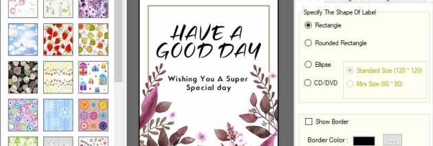 Wishing Cards Creating Application screenshot