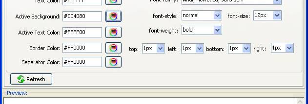 WonderWebWare CSS Menu Generator screenshot