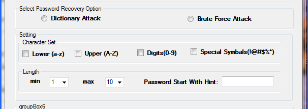 Word Password Recovery Software screenshot