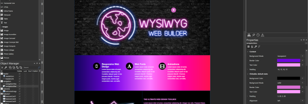 WYSIWYG Web Builder screenshot