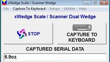 xWedge Weight Scale and Scanner Software screenshot
