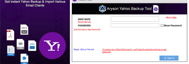 Yahoo Backup Tool screenshot