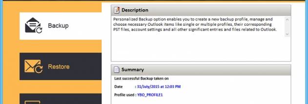 Yodot Backup Outlook PST Software screenshot