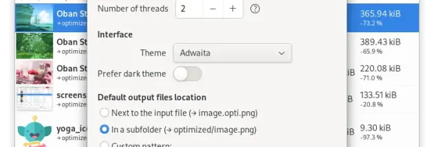 YOGA Image Optimizer screenshot