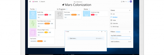 Zenkit for Windows screenshot