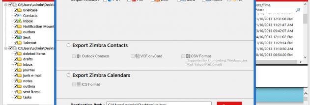 Zimbra Mail Converter screenshot