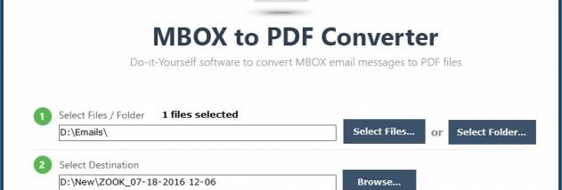 ZOOK MBOX to PDF Converter screenshot