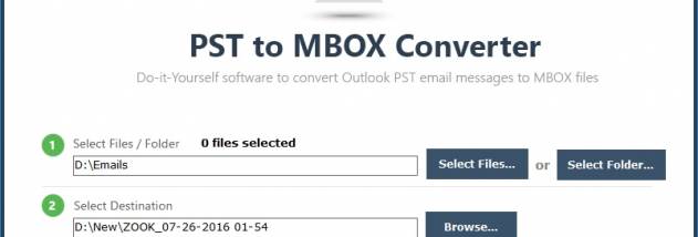 ZOOK PST to MBOX Converter screenshot