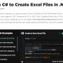 Windows 10 - C# Create Excel File Tutorial 2021.9 screenshot