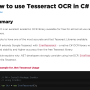 Windows 10 - How to use Tesseract OCR in C# 2020.11.0 screenshot