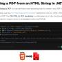 C# HTML to PDF